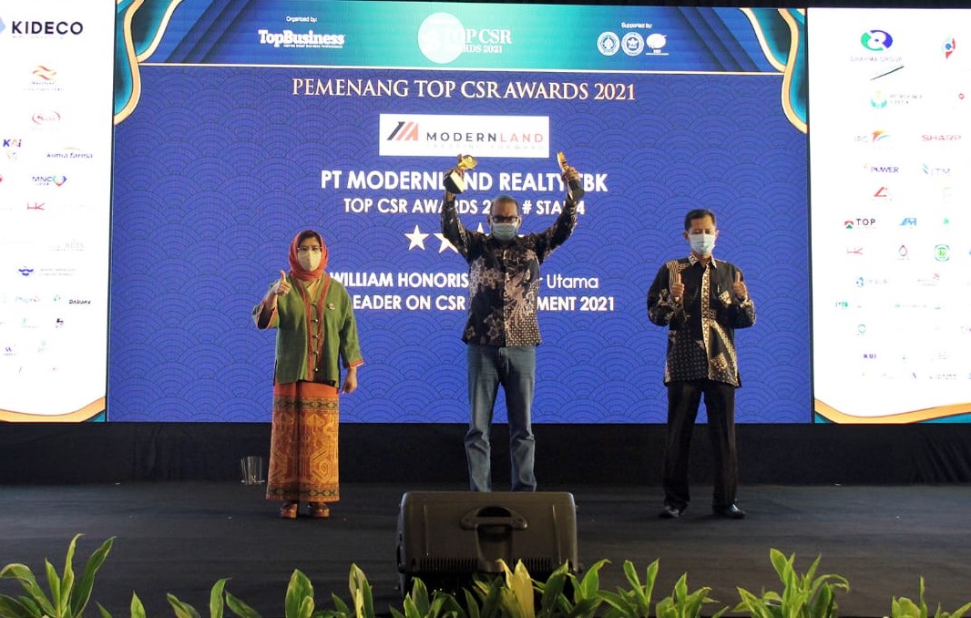 Modernland Realty Sabet Penghargaan TOP CSR Awards 2021